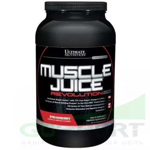 Гейнер Ultimate Nutrition Muscle Juice Revolution 2600 2120 г, Клубника