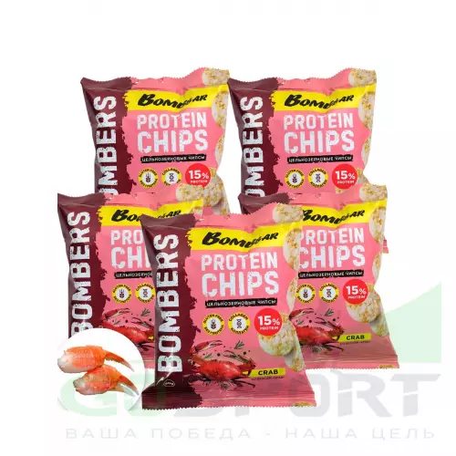  Bombbar Protein Chips 5 x 50 г, Краб