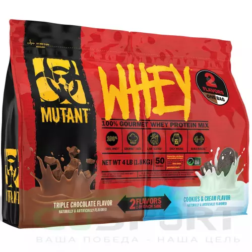  Mutant Mutant Whey 1816 г, Тройной шоколад и печенье с кремом