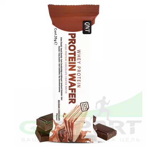 Протеиновый батончик QNT Protein Wafer 35 г, Бельгийский шоколад