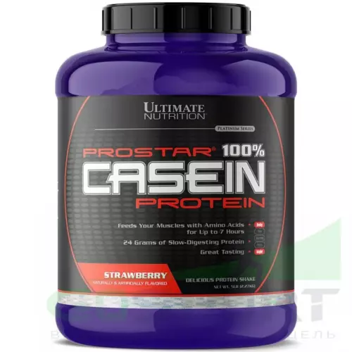 Казеиновый протеин Ultimate Nutrition PROSTAR 100% CASEIN 2270 г, Клубника