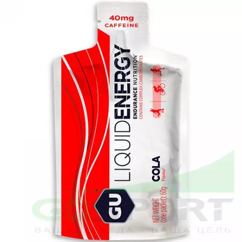 Гель питьевой GU ENERGY GU Liquid Enegry Gel caffeine 6 саше x 60 g, Кола