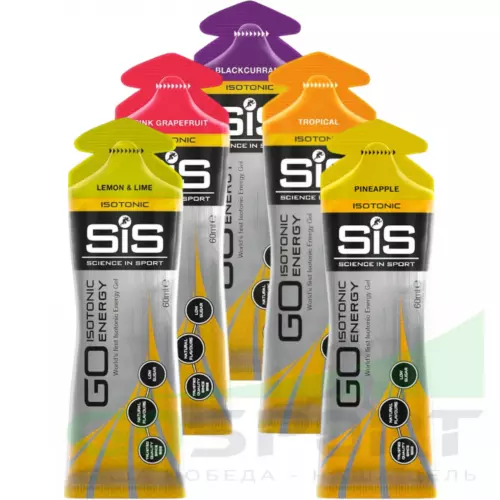 Гель питьевой SCIENCE IN SPORT (SiS) GO Isotonic Energy Gels 5 x 60 мл Микс, Микс