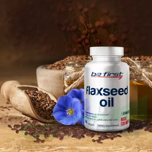 Омена-3 Be First Flaxseed Oil (льняное масло) 90 капсул