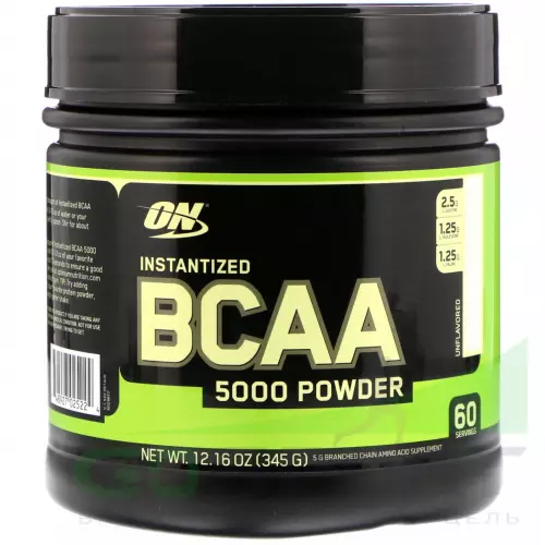 BCAA OPTIMUM NUTRITION Instantized BCAA 5000 Powder 2:1:1 345 г, Нейтральный
