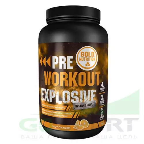 Предтреник GoldNutrition Pre-Workout Explosive 1000 г, Апельсин