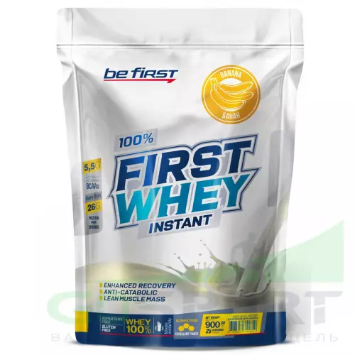  Be First First Whey Instant (сывороточный протеин) 900 г, Банан