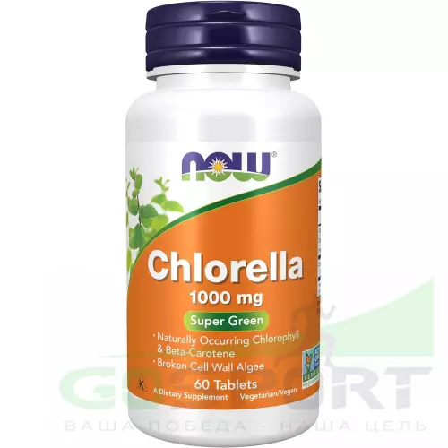  NOW FOODS Chlorella 1000 mg 60 таблеток