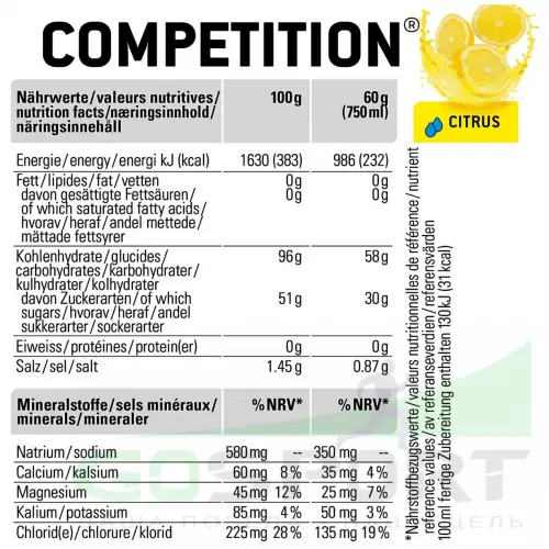 Гипотоник SPONSER COMPETITION 500 г, Цитрус