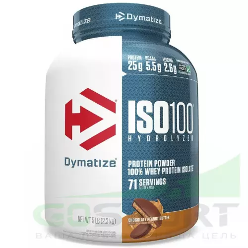  DYMATIZE Dymatize ISO100 Hydrolyzed 2300 г, Шоколадовое арахисовое масло