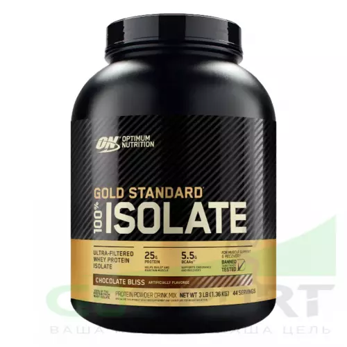  OPTIMUM NUTRITION 100% Isolate Gold Standard 1320-1360 г, Шоколад