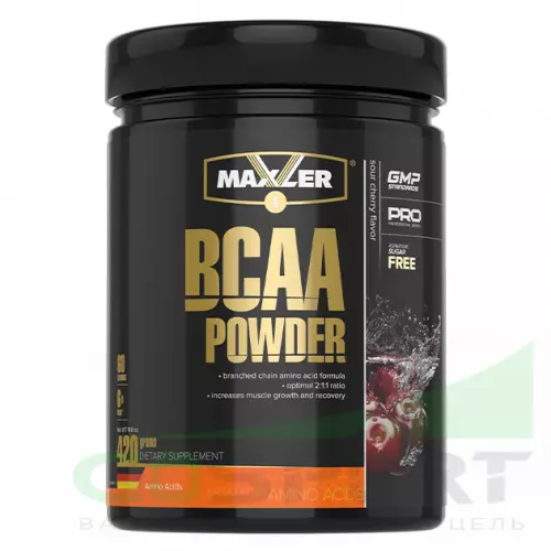  MAXLER BCAA Powder 2:1:1 Sugar Free EU 420 г, Кислая вишня
