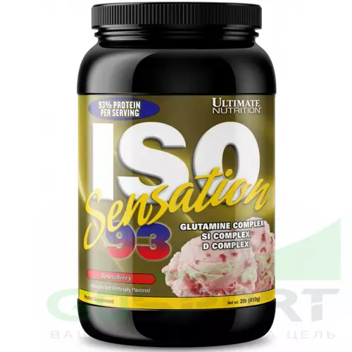  Ultimate Nutrition ISO Sensation 93 910 г, Клубника