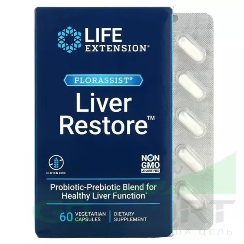 Пробиотик Life Extension Liver Restore 60 вегетарианских капсул