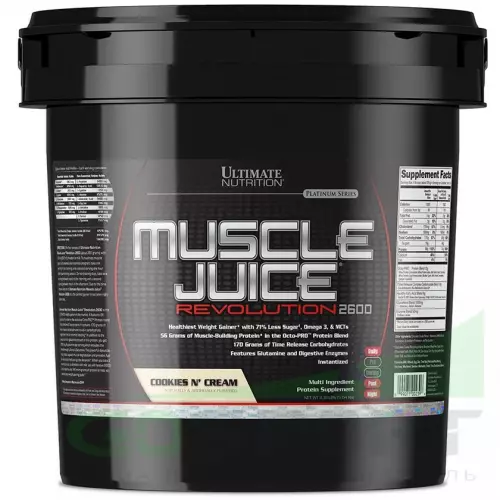 Гейнер Ultimate Nutrition Muscle Juice Revolution 2600 5040 г, Печенье - крем