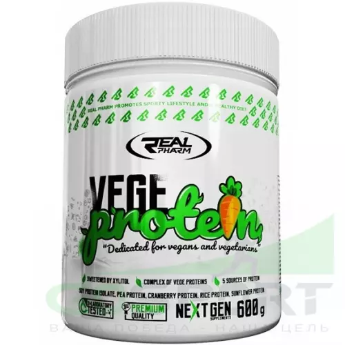  Real Pharm VEG Protein Powder 600 г, Ваниль