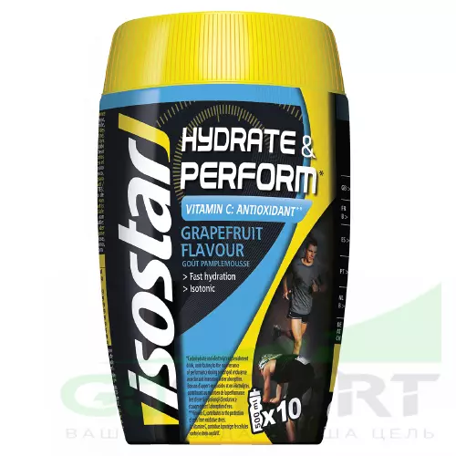 Изотоник ISOSTAR Hydrate and Perform Powder 400 г, Грейпфрут
