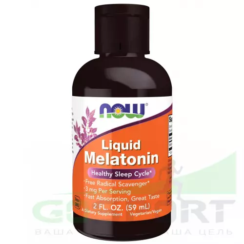  NOW FOODS Liquid Melatonin 3 mg 59 мл