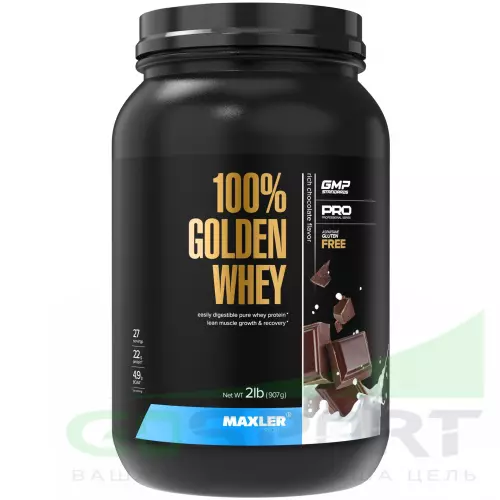  MAXLER 100% Golden Whey 907 г, Насыщенный шоколад