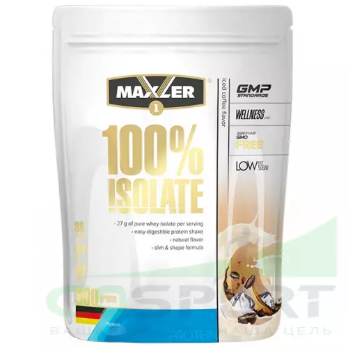 Изолят протеина MAXLER 100% Isolate 900 г, Ледяной кофе
