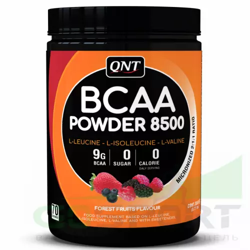  QNT BCAA 8500 Powder 2:1:1 350 г, Лесные ягоды