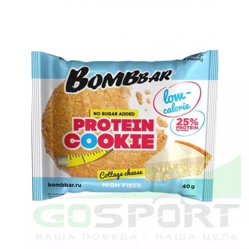 Протеиновый батончик Bombbar Protein cookie 40 12 x 40 г, Творожный