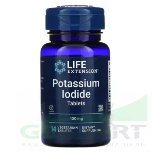  Life Extension Potassium Iodide Tablets 130 mg 14 вегетарианских таблеток