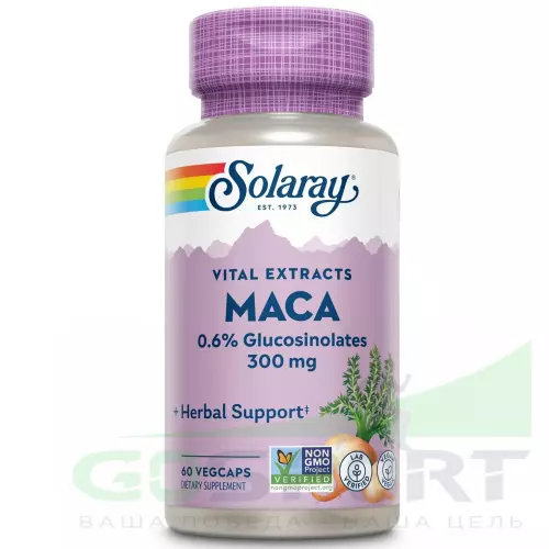  Solaray Maca Extract 300 mg 60 вегетарианских капсул