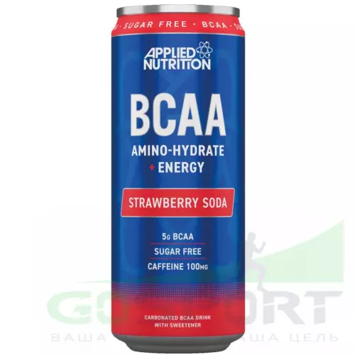  Applied Nutrition BCAA - Functional Drink CANS 330 мл, Клубничная Содовая