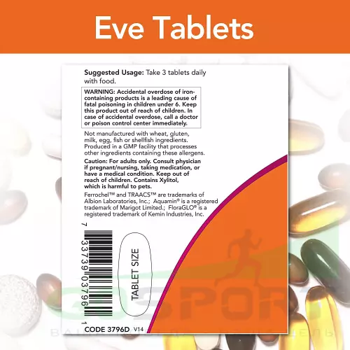  NOW FOODS EVE Women's Multiple Vitamin 90 таблетки