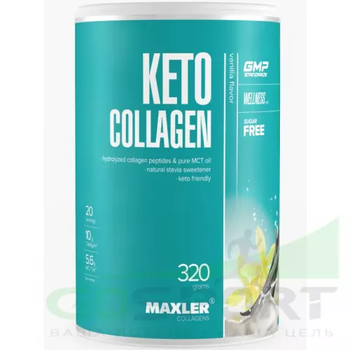  MAXLER Keto Collagen 320 г, Ваниль