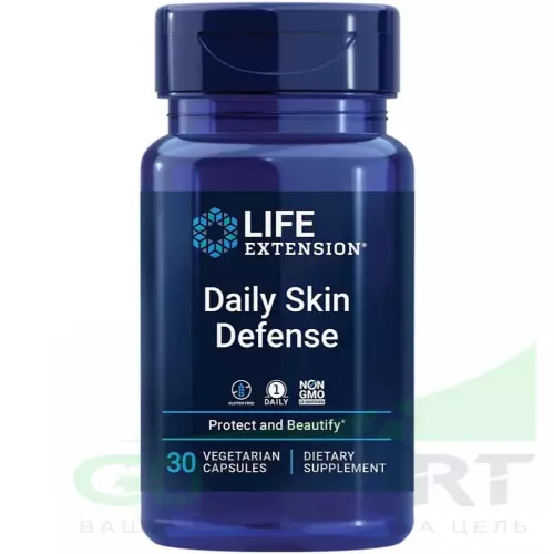  Life Extension Daily Skin Defense 30 вегетарианских капсул