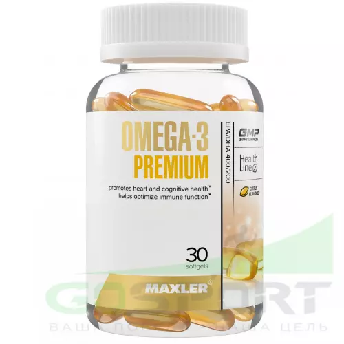 Омена-3 MAXLER Omega-3 Premium (USA) 30 капсул