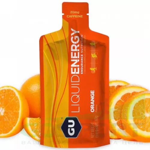 Гель питьевой GU ENERGY GU Liquid Enegry Gel 20mg caffeine 60 г, Апельсин