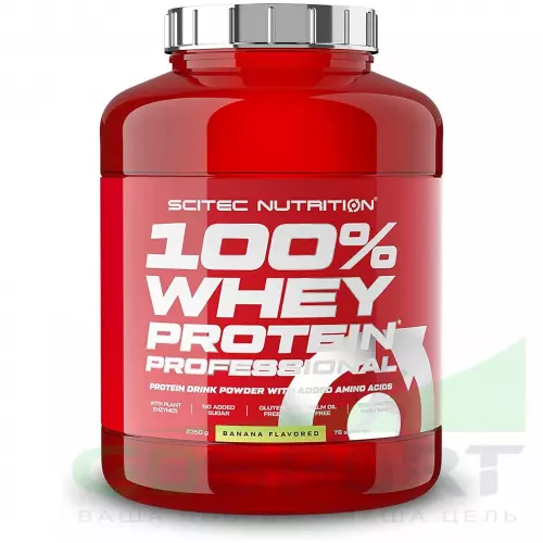  Scitec Nutrition 100% Whey Protein Professional 2350 г, Банан