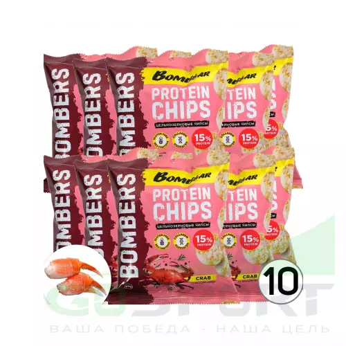  Bombbar Protein Chips 10 x 50 г, Краб