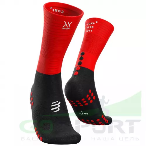 Компрессионные носки Compressport Носки Mid Compression Черный/Красный T3