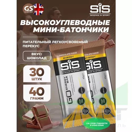 Энергетический батончик SCIENCE IN SPORT (SiS) GO Energy Mini Bar 40 г x 30 батончиков, Шоколад