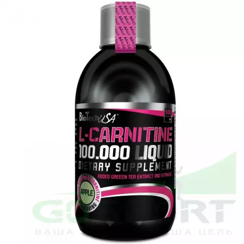  BiotechUSA L-Carnitine 100.000 Liquid 500 мл, Яблоко