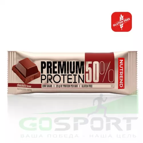 Протеиновый батончик NUTREND Premium Protein 50 Bar 50 г, Шоколад