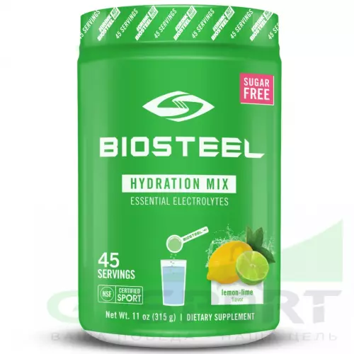 Изотоник BioSteel Sports Hydration Mix 315 г, Лимон - Лайм