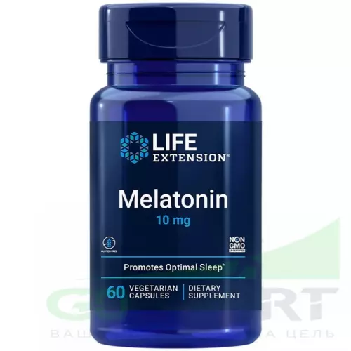  Life Extension Melatonin 10 mg 60 вегетарианских капсул