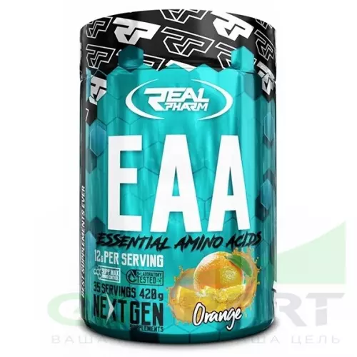 Аминокислоты Real Pharm EAA Powder 420 г, Апельсин