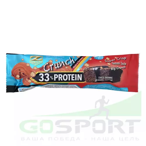 Протеиновый батончик Z-Konzept Crunch Protein Bar 50 г, Шоколадный брауни - Карамель