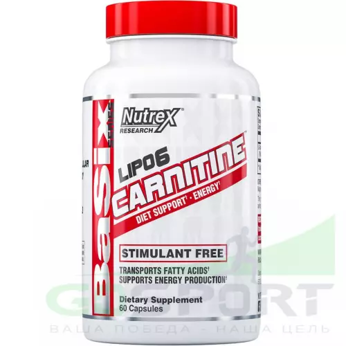  NUTREX Lipo-6 Carnitine 1488.1 mg (US) 60 капсул