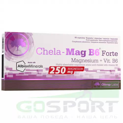  OLIMP CHELA-MAG B6 FORTE MEGA CAPS 250 mg 60 капсул