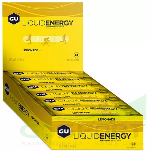 Гель питьевой GU ENERGY GU Liquid Enegry Gel no caffeine 12 x 60 г, Лимонад