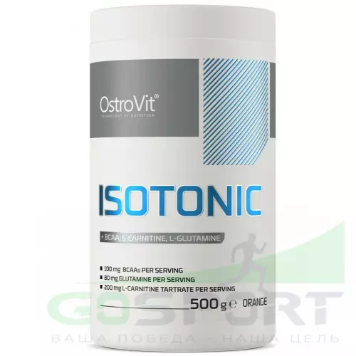 Изотоник OstroVit Isotonic (+BCAA, L-Carnitine, L-Glutamine) 500 г, Апельсин