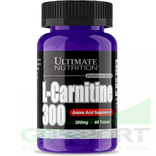  Ultimate Nutrition L-CARNITINE 300 60 таблеток, нейтральный