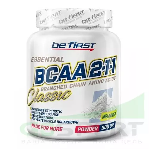 БСАА Be First BCAA Classic Powder 2:1:1 200 г, Натуральный